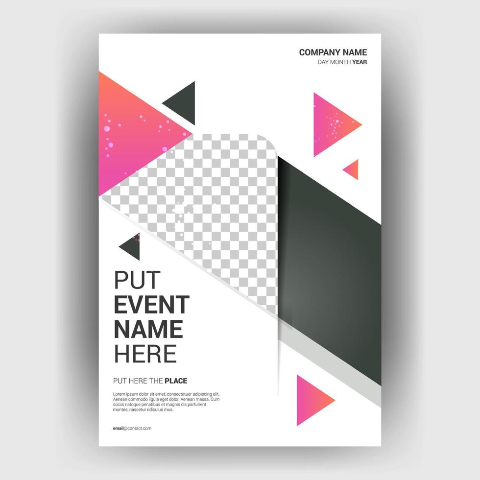 Flyer brochure design template cover. business cover size A4 template vector