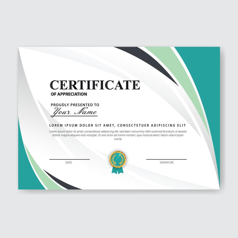 Creative Certificate of Appreciation Award Template vector