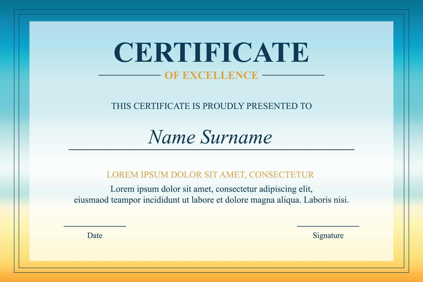 Creative Certificate of Appreciation Award Template vector