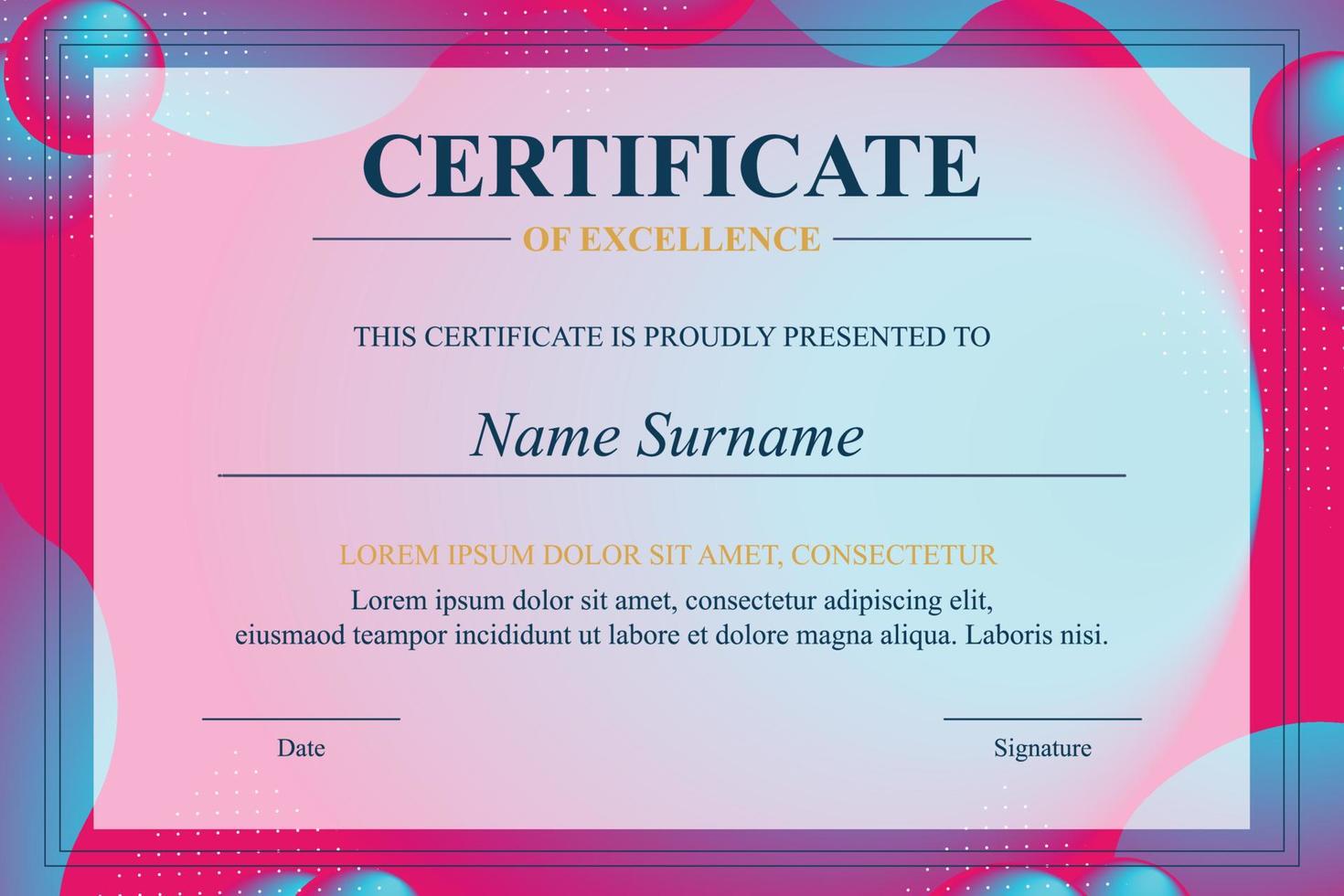 Creative Certificate of Appreciation Award Template vector