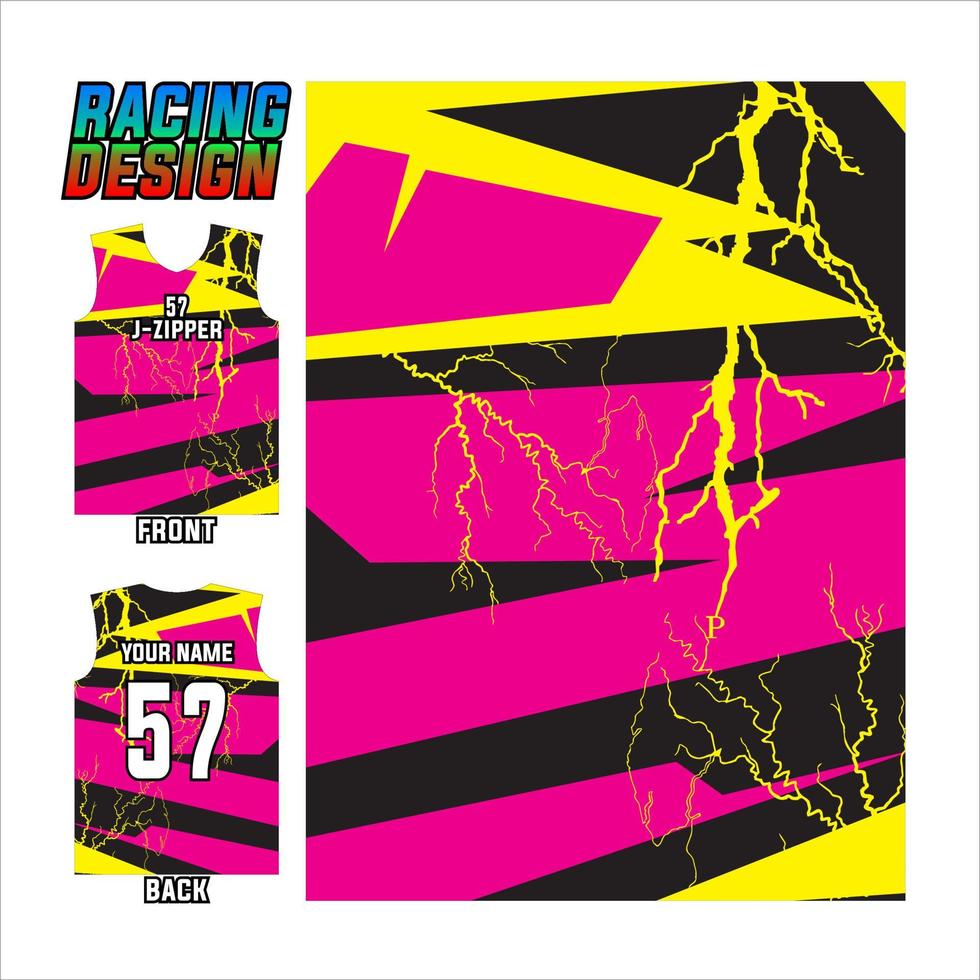 jersey printing and sublime pattern design illustration for racing sport vector