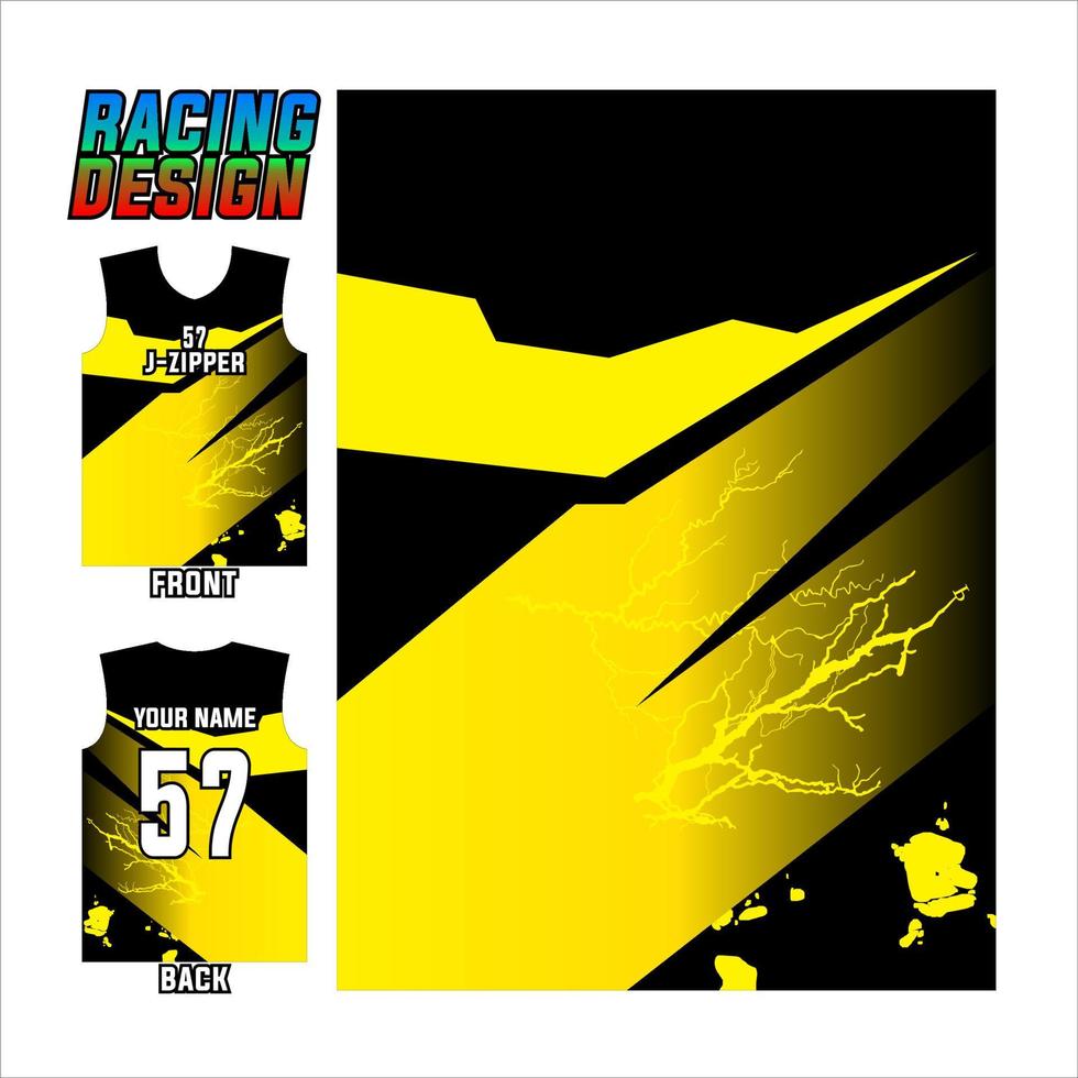 impresión de jersey y ilustración de diseño de patrón sublime para el deporte de carreras vector