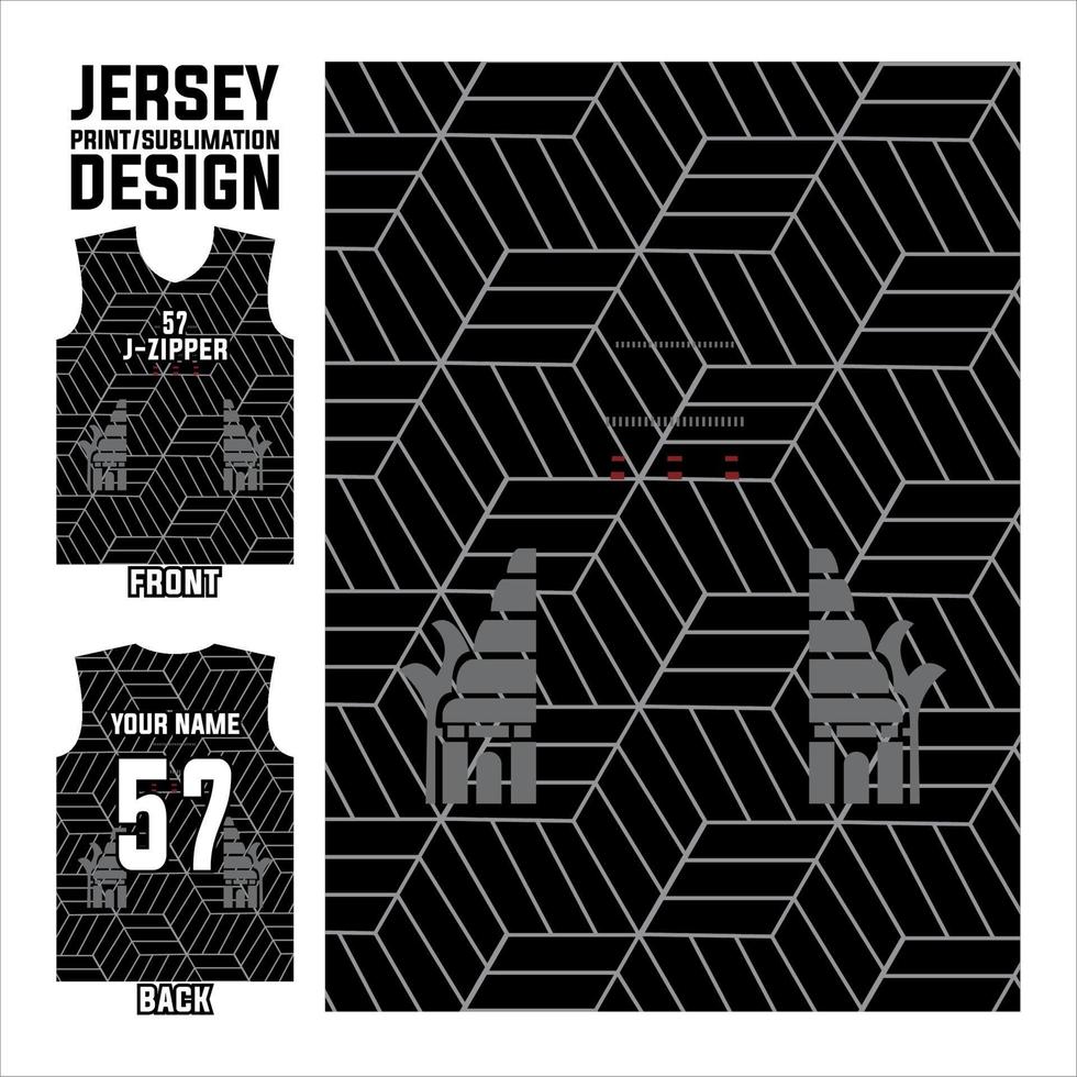 impresión de jersey de diseño de patrón abstracto, jersey de sublimación para deportes de equipo de fútbol, baloncesto, voleibol, béisbol, etc. vector