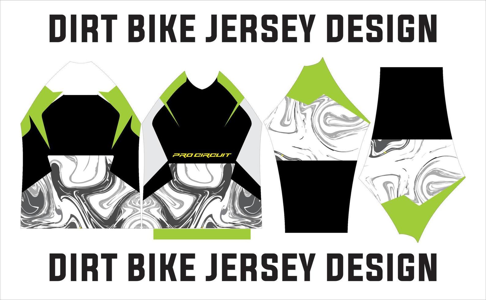 Sublimation dirt bike jersey design illustration. jersey template front, back, collar and sleeves vector