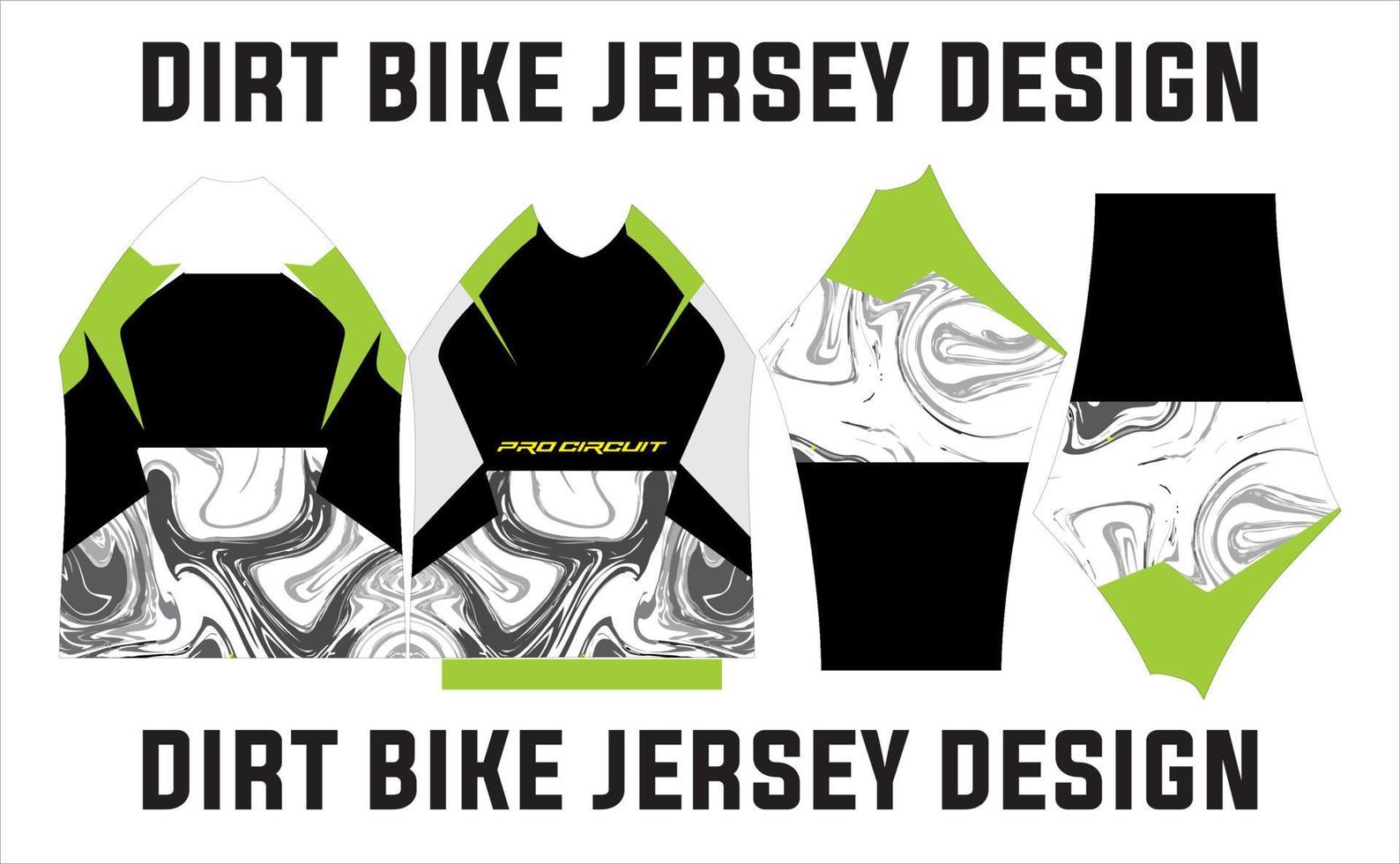 ilustración de diseño de jersey de bicicleta de tierra de sublimación. plantilla de jersey delante, detrás, cuello y mangas vector