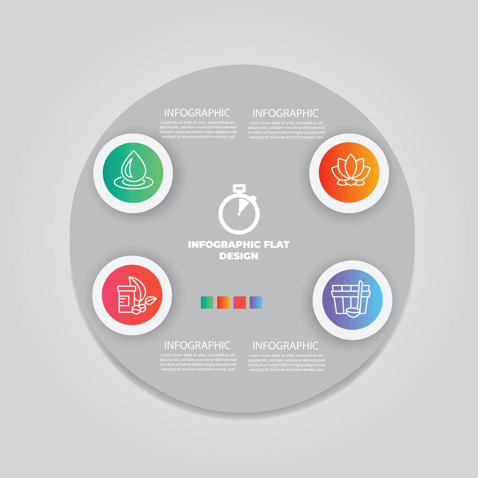 Business data visualization. Process chart. Abstract elements of graph, diagram with steps, options, parts or processes. Vector business template for presentation. Creative concept for infographic.