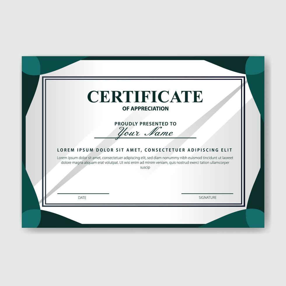 Creative Certificate of Appreciation Award Template vector