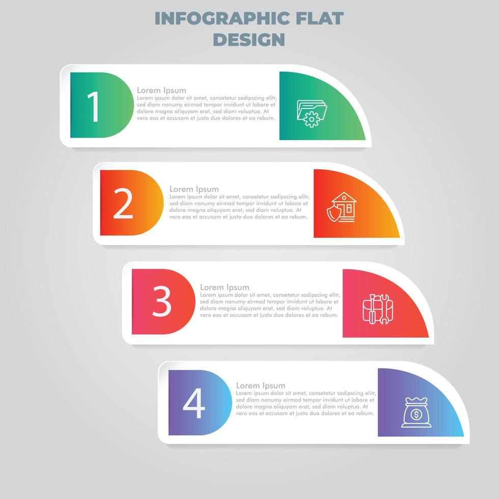 visualización de datos comerciales. diagrama del proceso. elementos abstractos de gráfico, diagrama con pasos, opciones, partes o procesos. plantilla de negocio vectorial para presentación. concepto creativo para infografía. vector