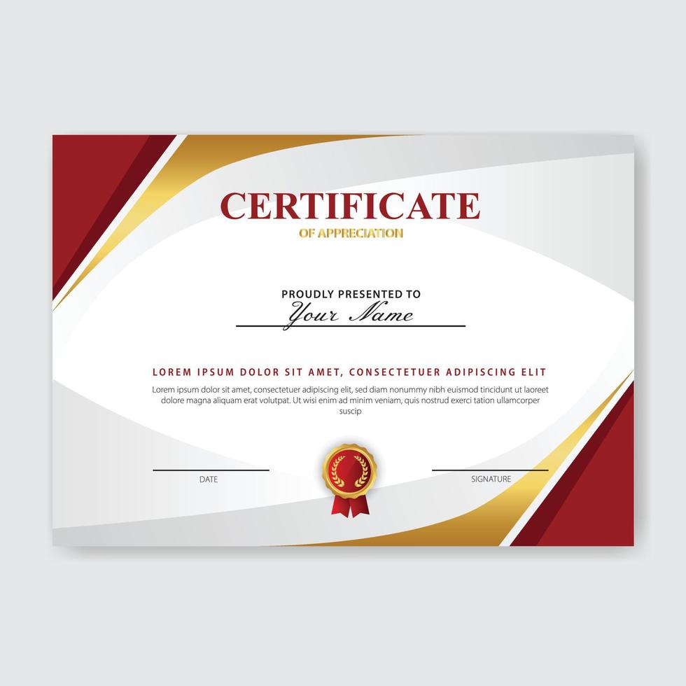 Creative Certificate of Appreciation Award Template vector