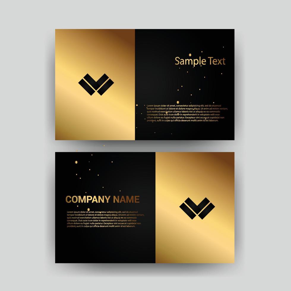 Creative black dark business card Template modern and Clean design vector