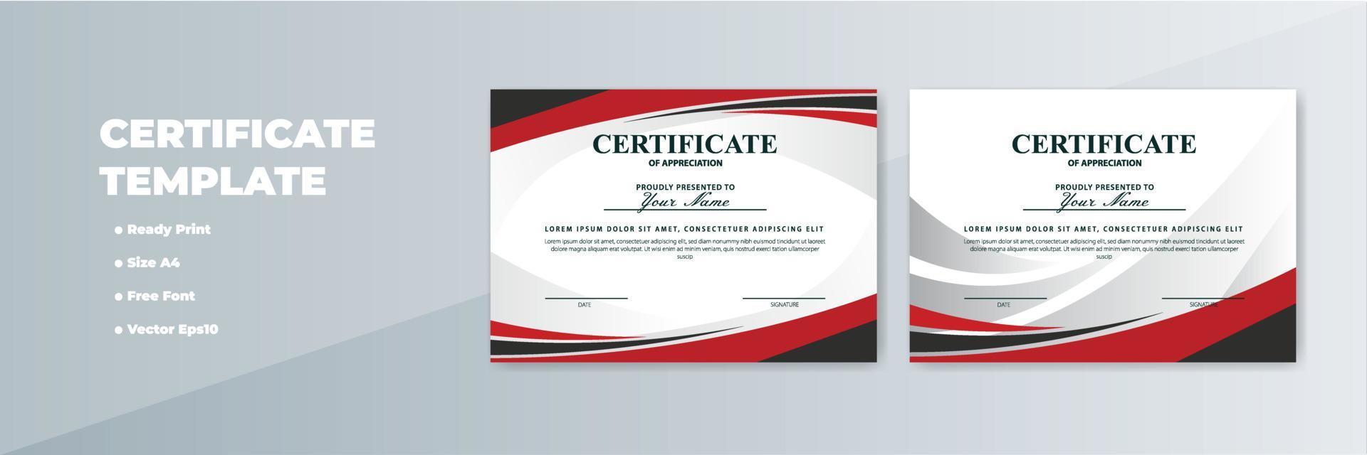 Creative Certificate of Appreciation Award Template vector