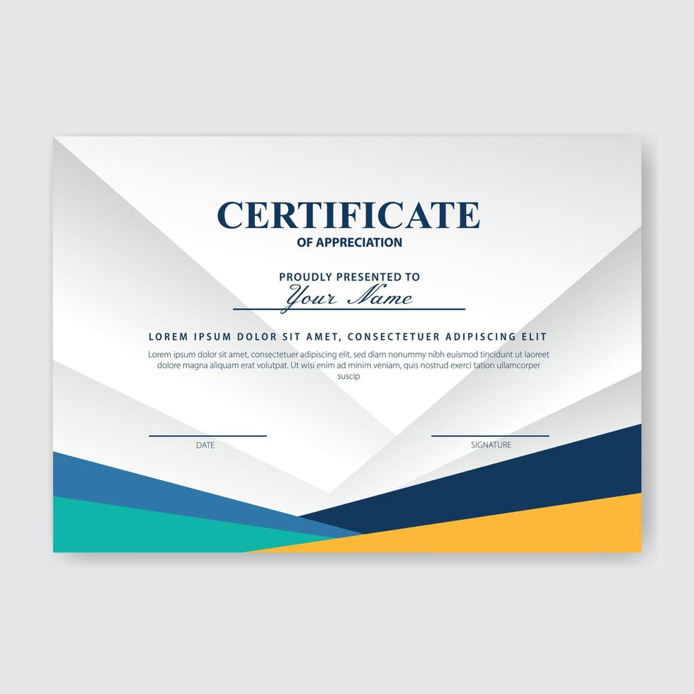 Creative Certificate of Appreciation Award Template vector