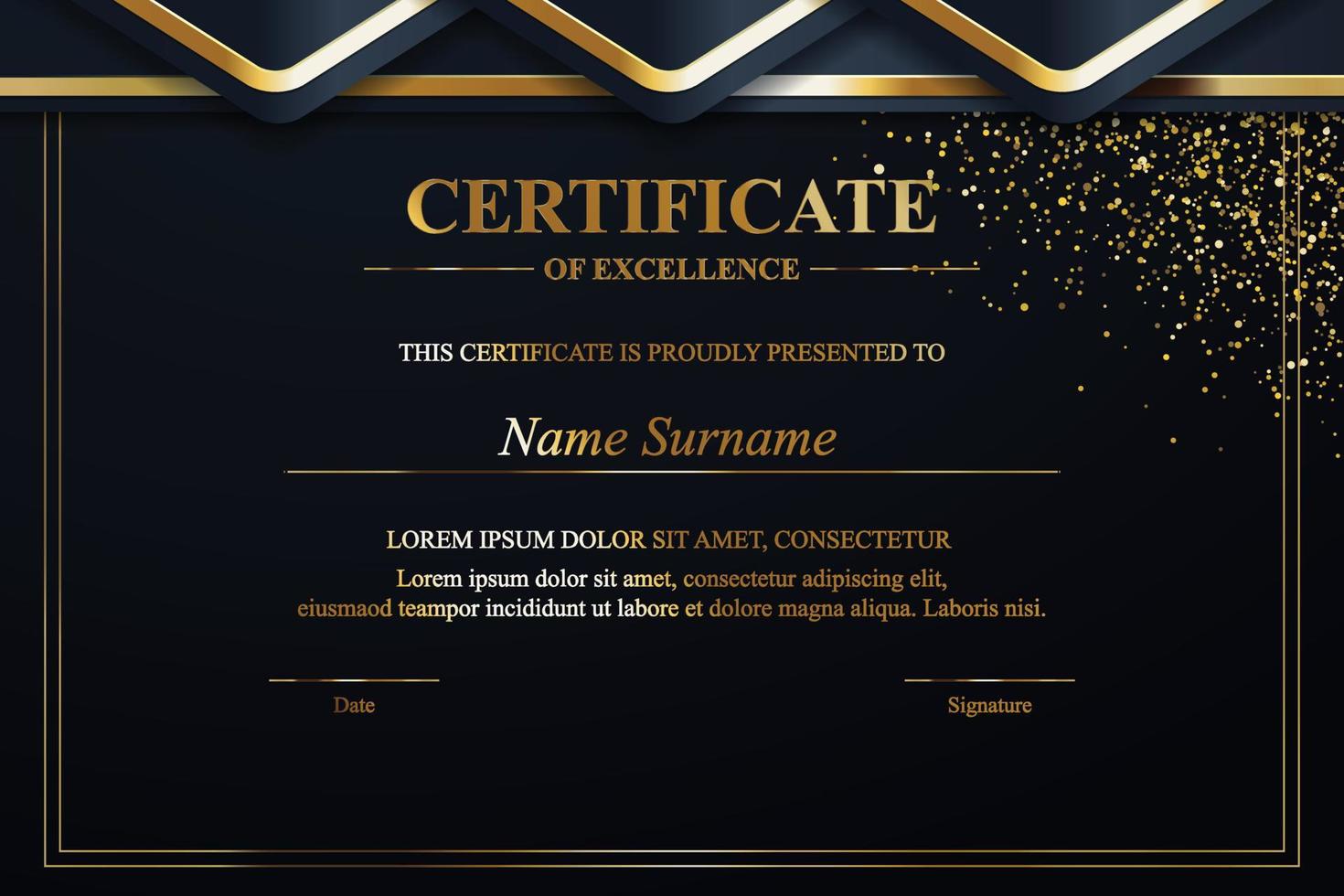 Creative Certificate of Appreciation Award Template vector