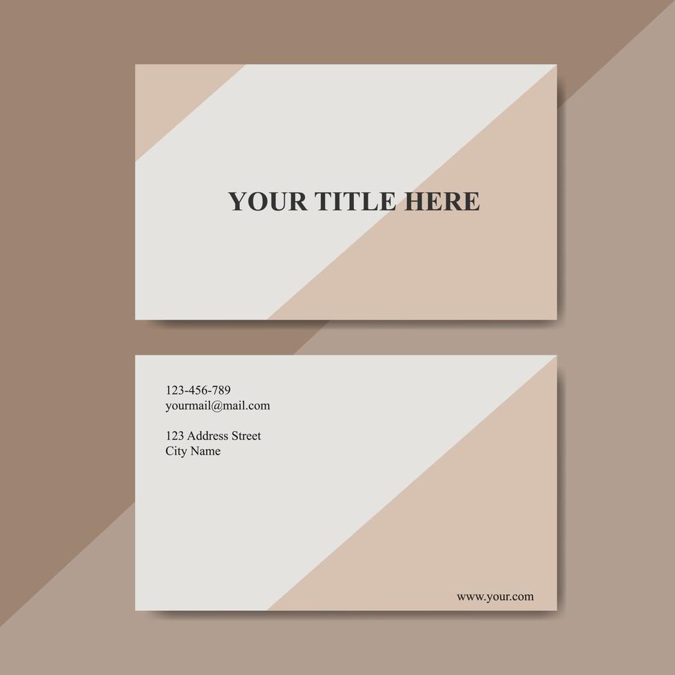 business card template with color concept modern geometric card vector