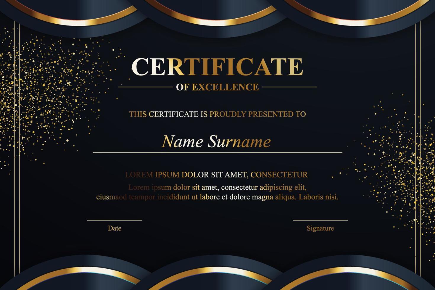 Creative Certificate of Appreciation Award Template vector