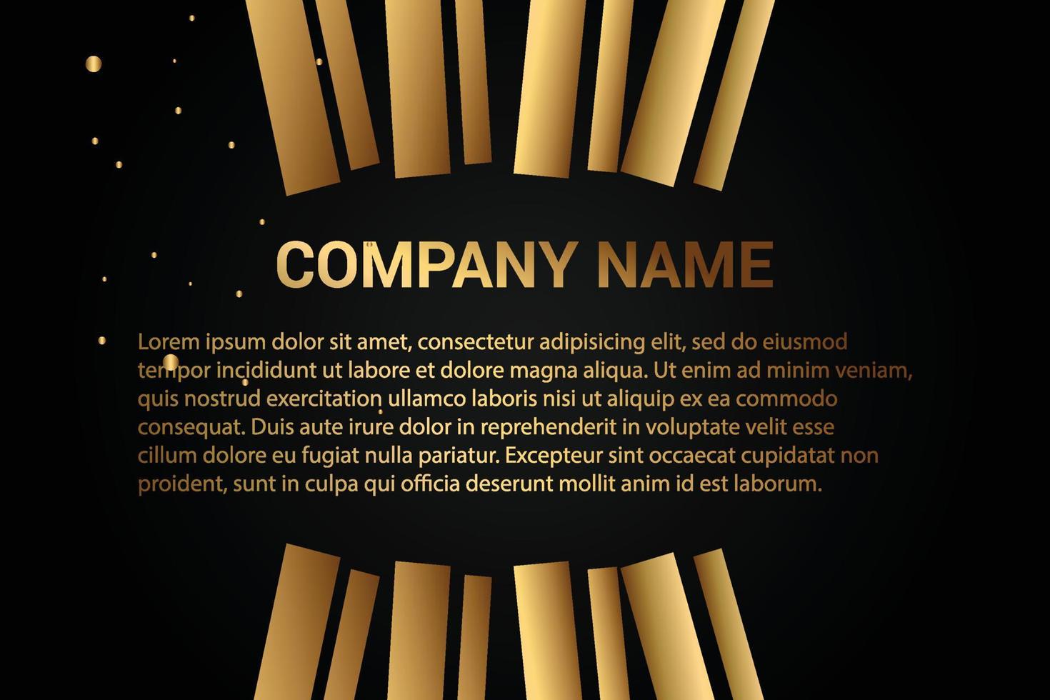Creative black dark business card Template modern and Clean design vector
