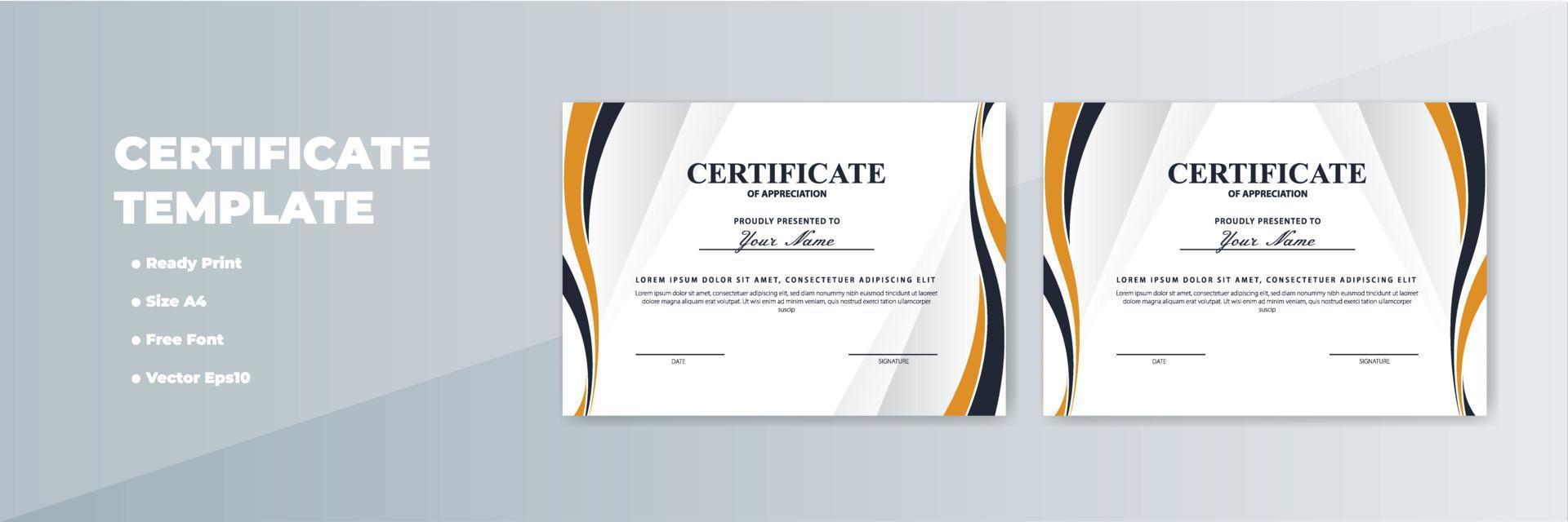 Creative Certificate of Appreciation Award Template vector