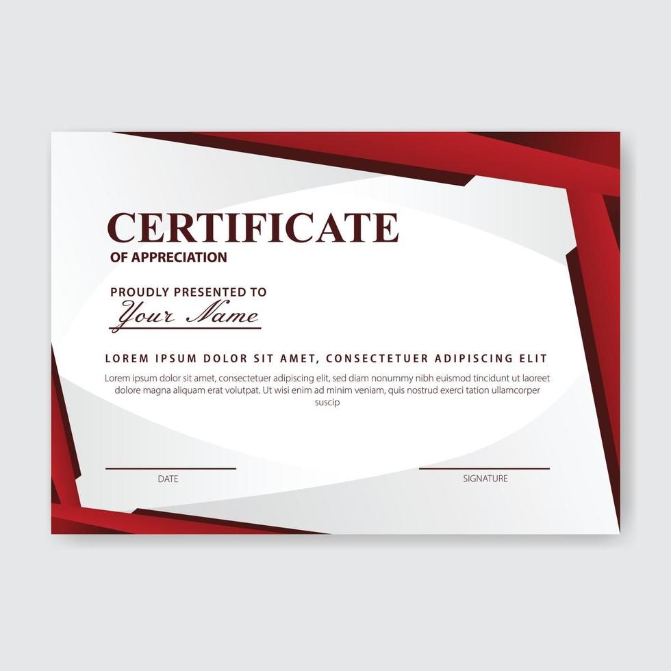 Creative Certificate of Appreciation Award Template vector