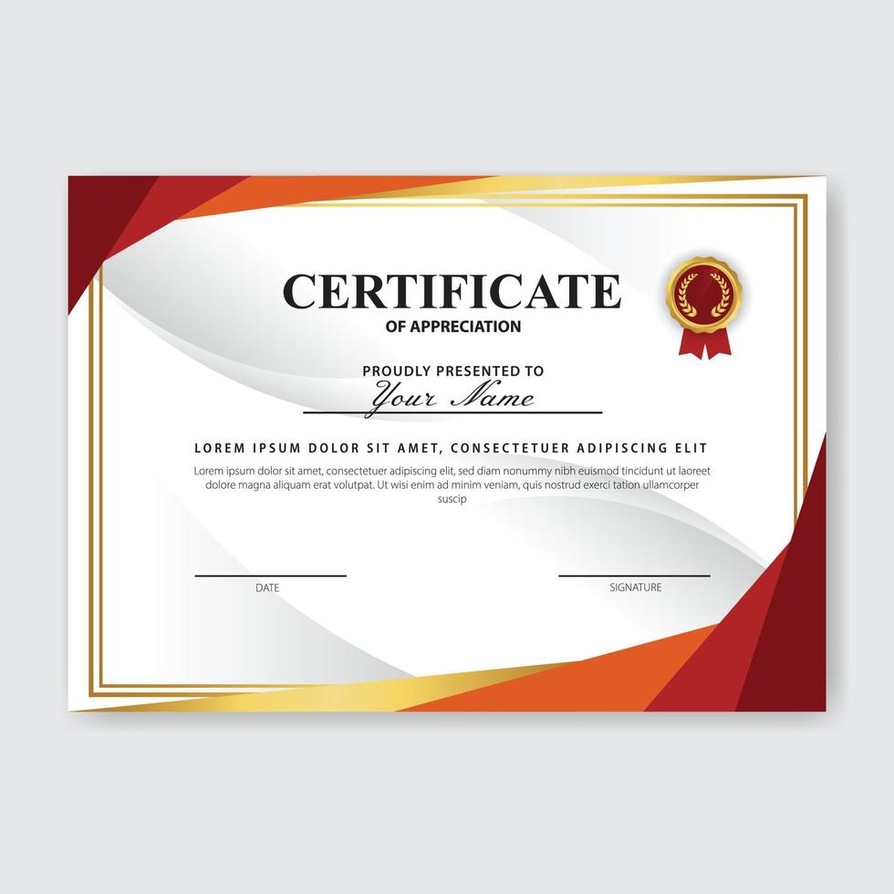 Creative Certificate of Appreciation Award Template vector