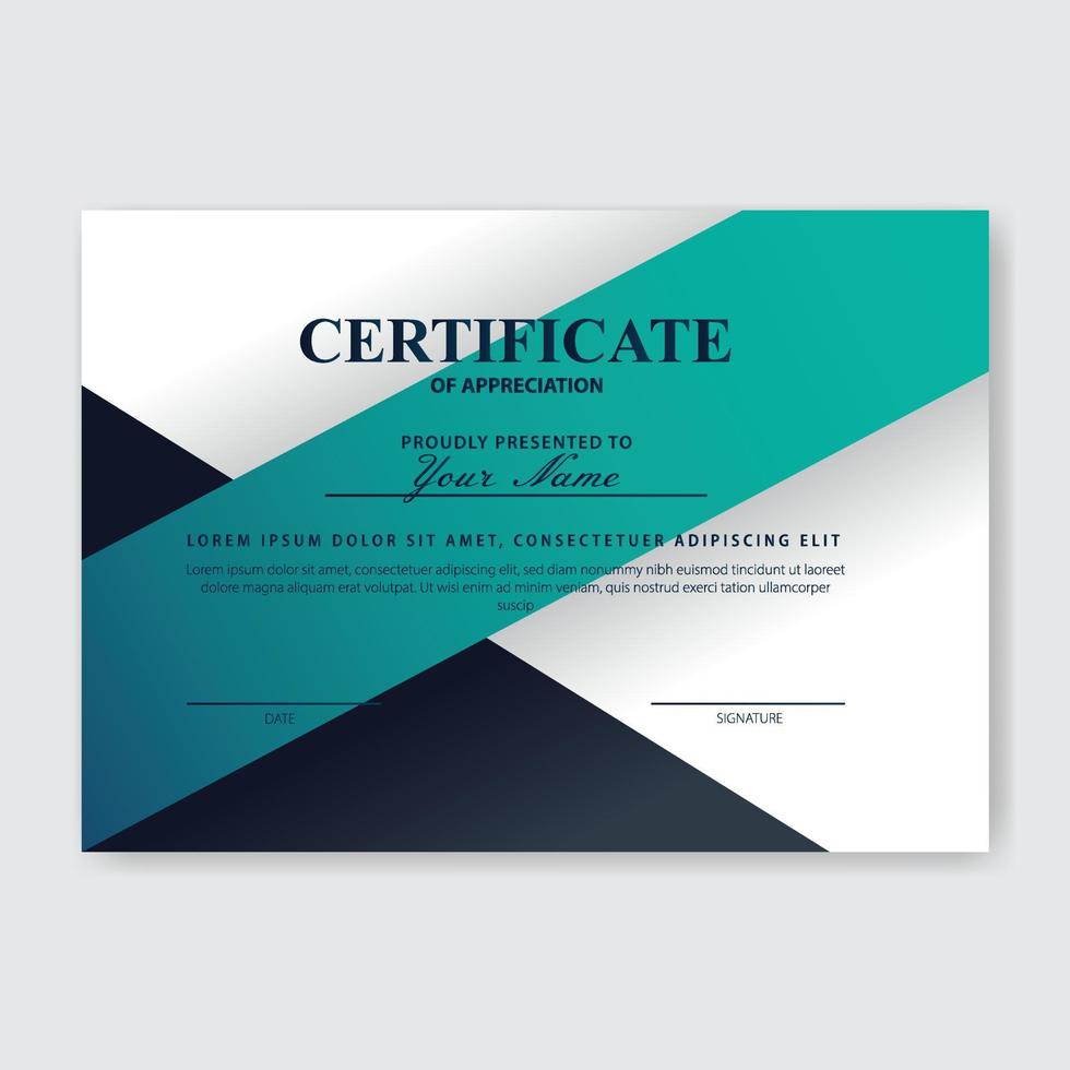 Creative Certificate of Appreciation Award Template vector