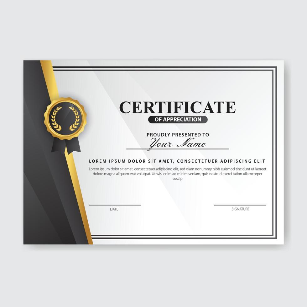 Creative Certificate of Appreciation Award Template vector