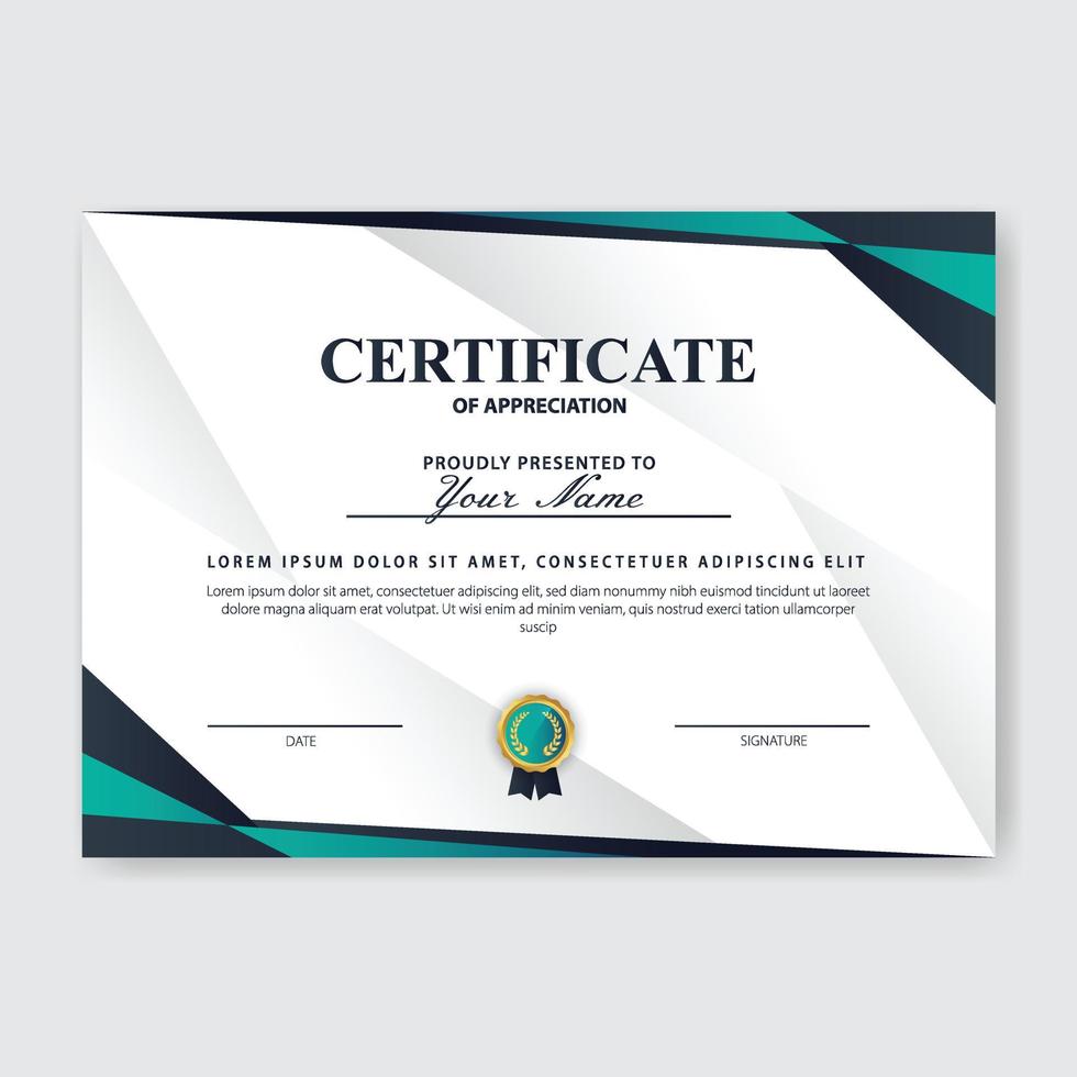 Creative Certificate of Appreciation Award Template vector