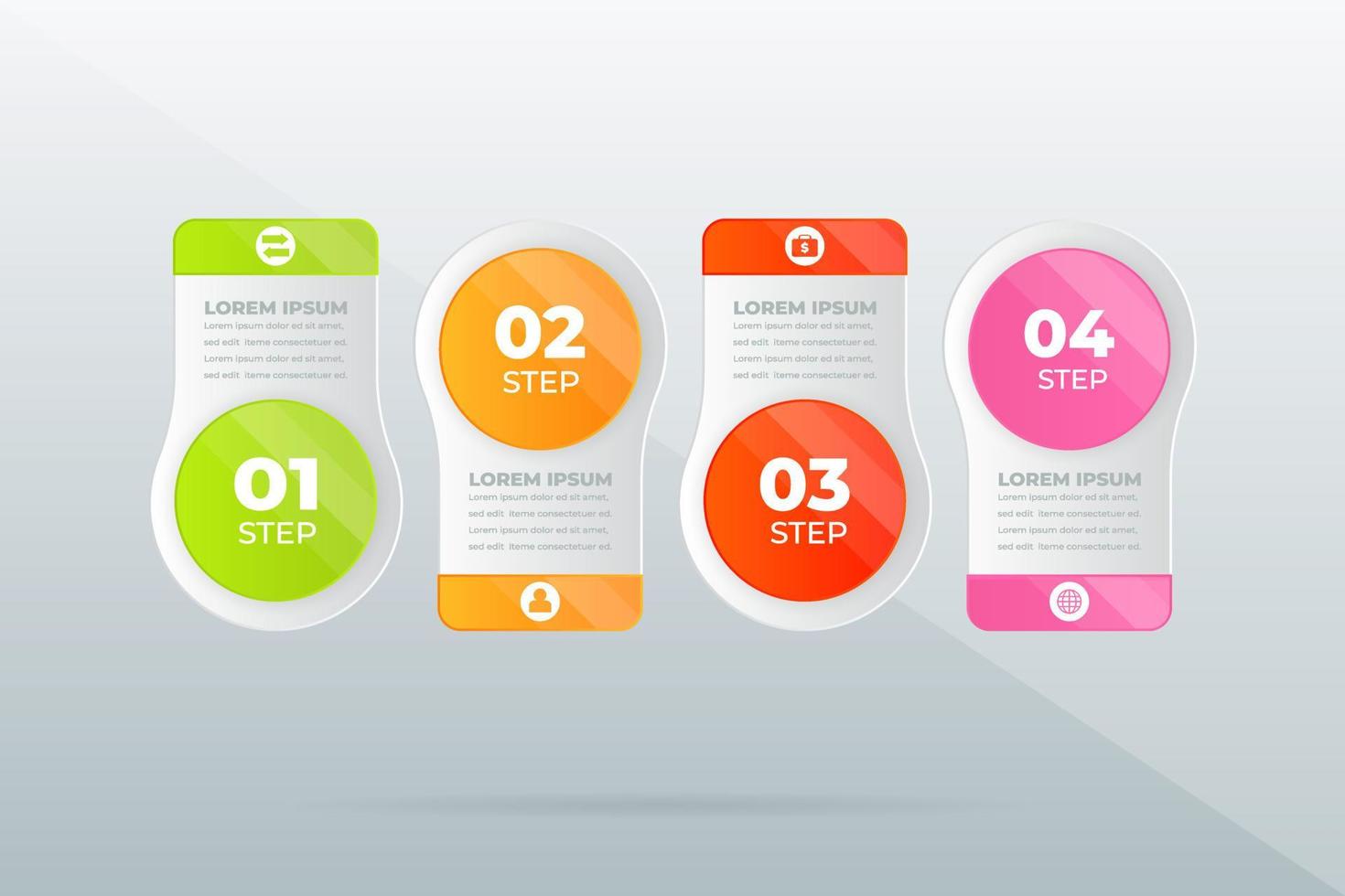 design modern Professional steps infographic vector