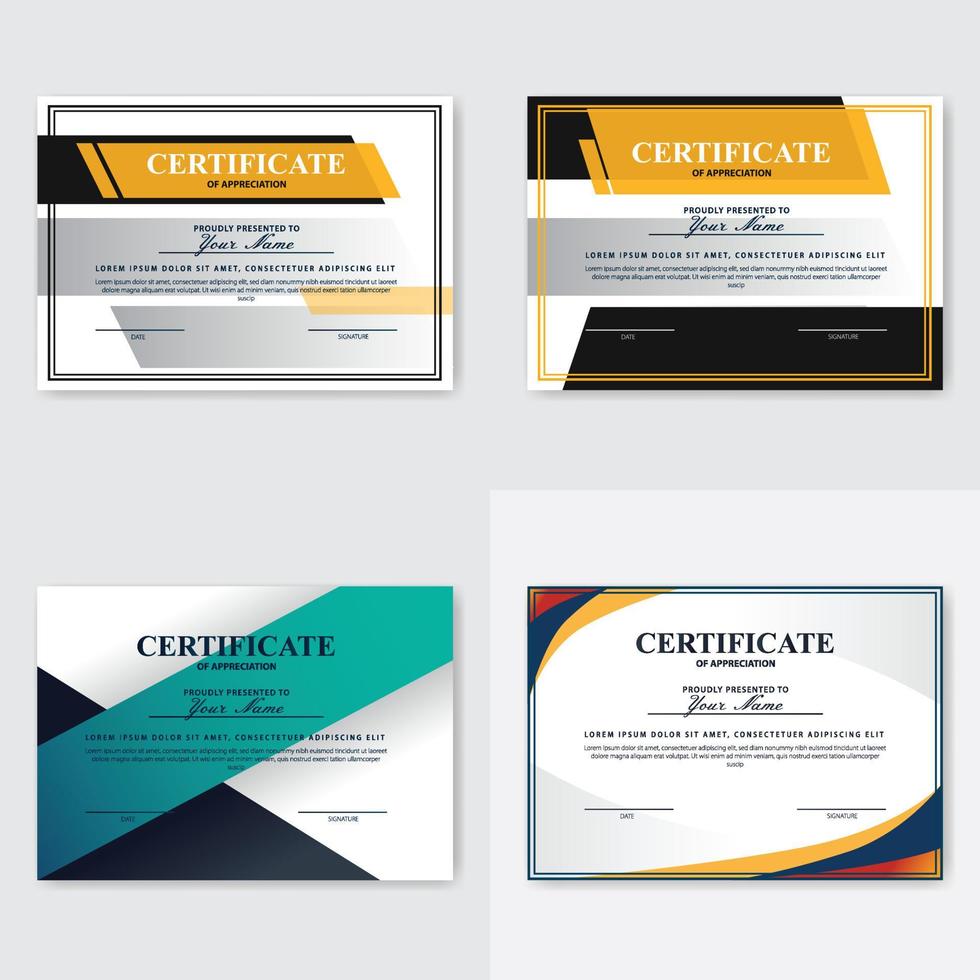 Creative Certificate of Appreciation Award Template vector