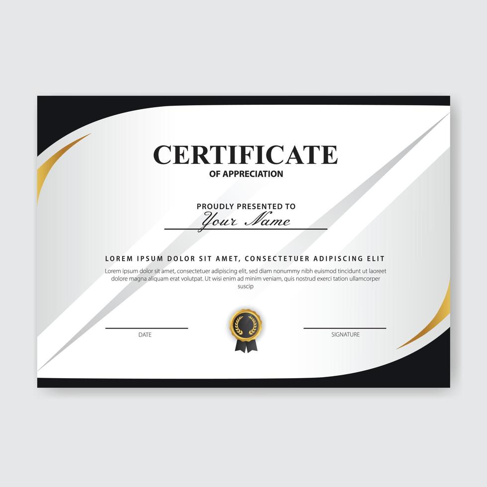 Creative Certificate of Appreciation Award Template vector