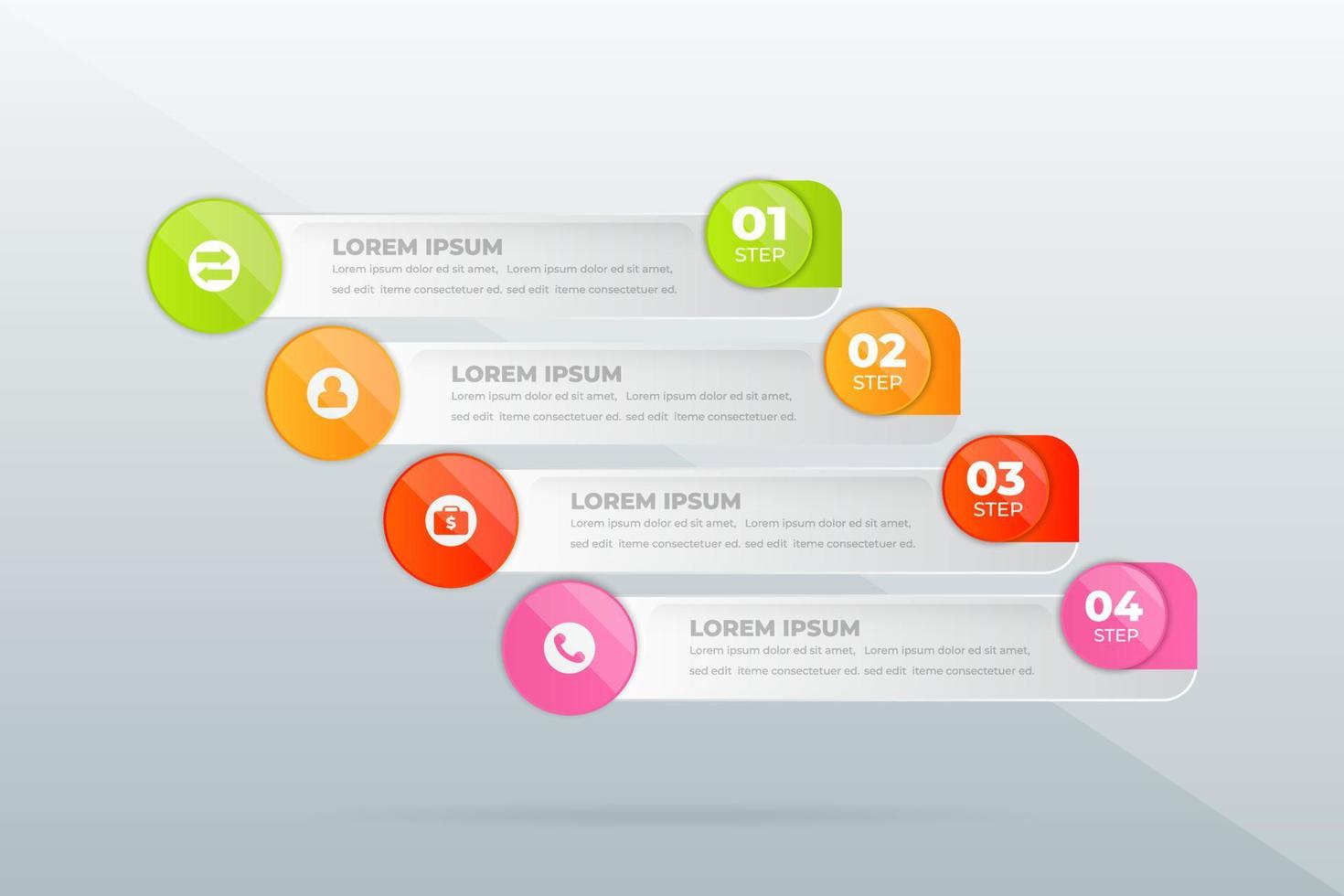 modern Professional steps infographic vector