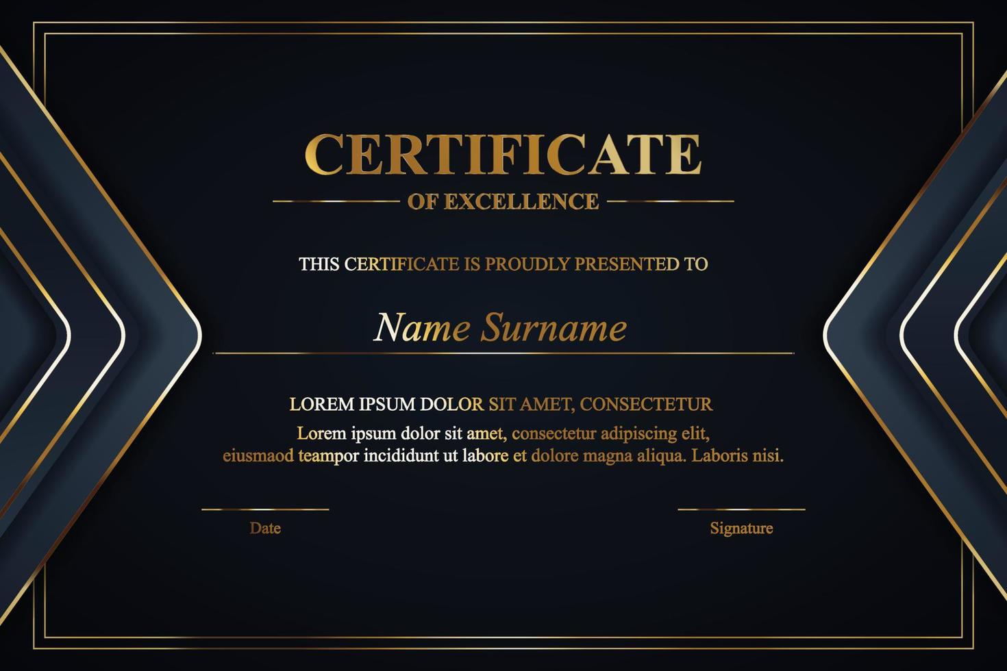 Creative Certificate of Appreciation Award Template vector