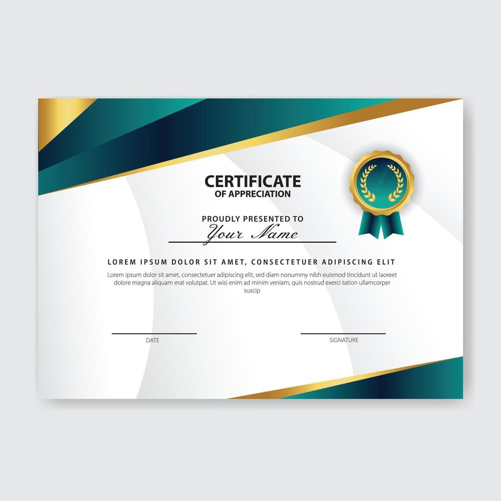Creative Certificate of Appreciation Award Template vector