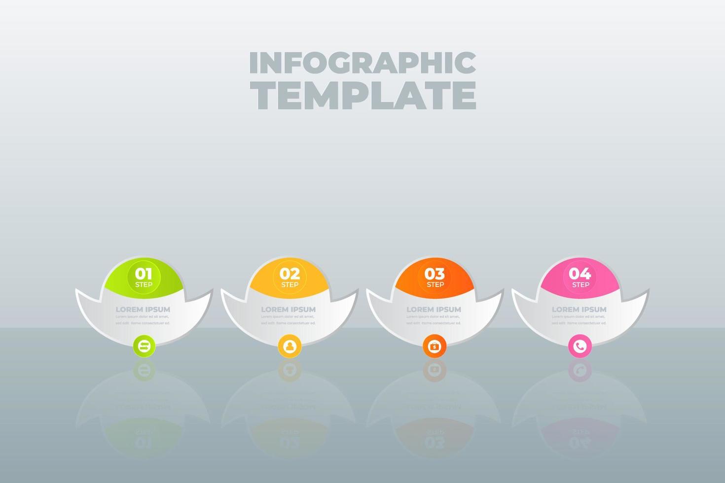 plantilla de diseño infográfico vectorial con opciones o pasos vector