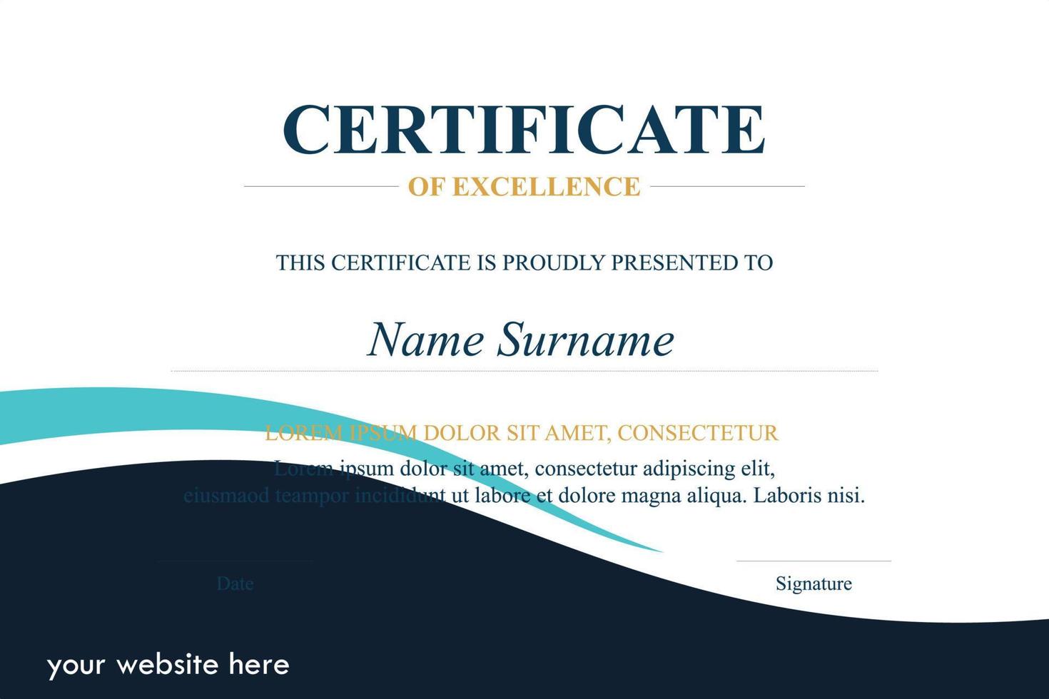 Creative Certificate of Appreciation Award Template vector