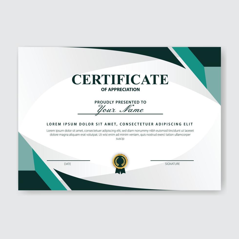 Creative Certificate of Appreciation Award Template vector