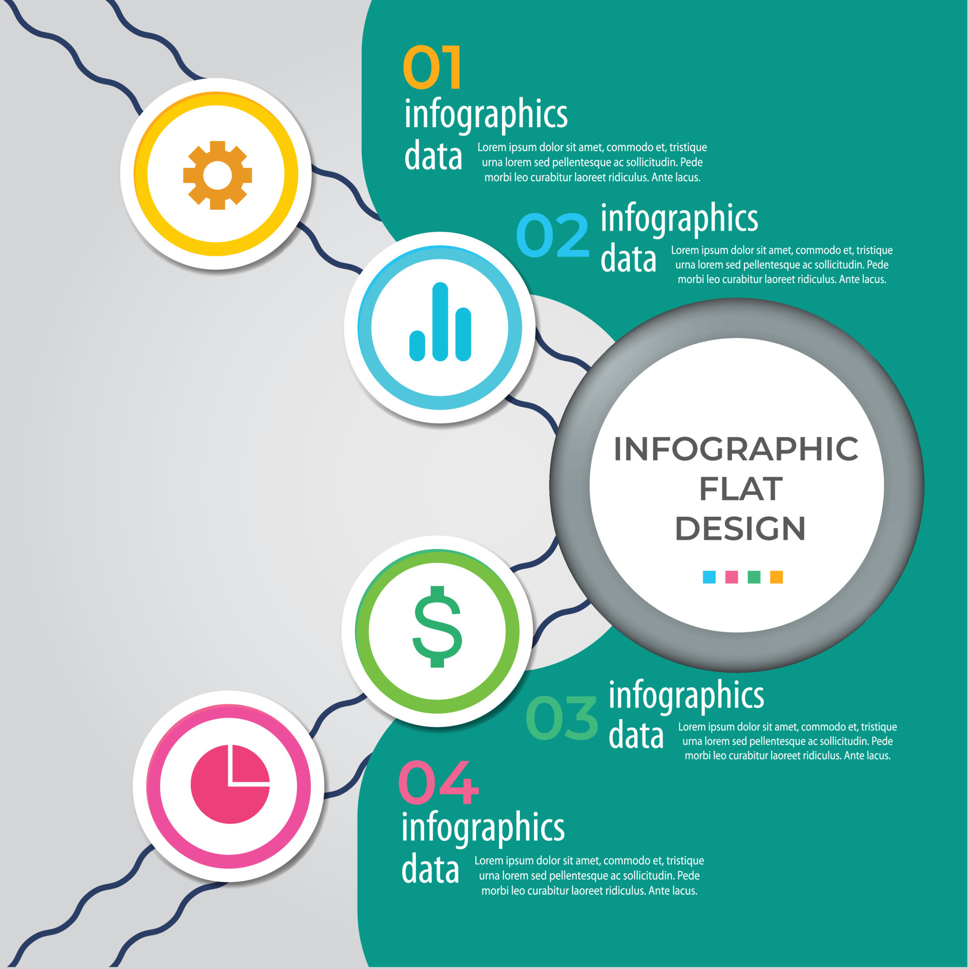 Business data visualization. Process chart. Abstract elements of graph ...