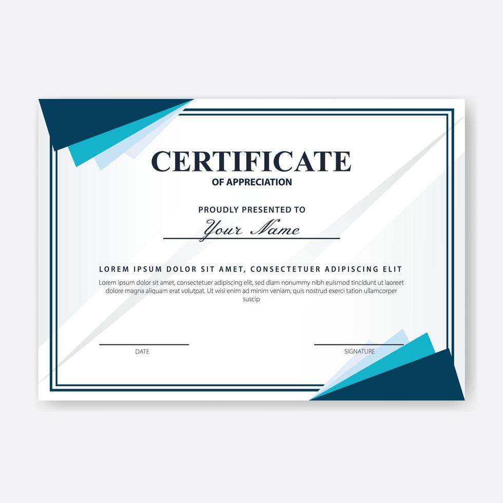 Creative Certificate of Appreciation Award Template vector
