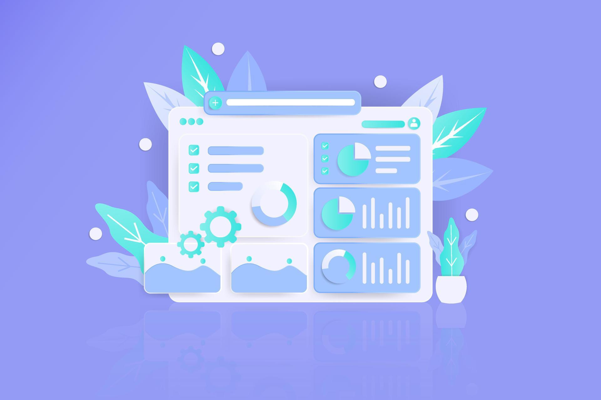 Structure data illustration 3D modern awesome flat landing page 5321594 ...