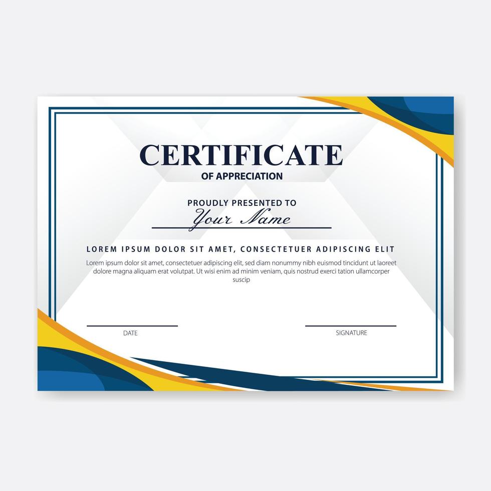 Creative Certificate of Appreciation Award Template vector