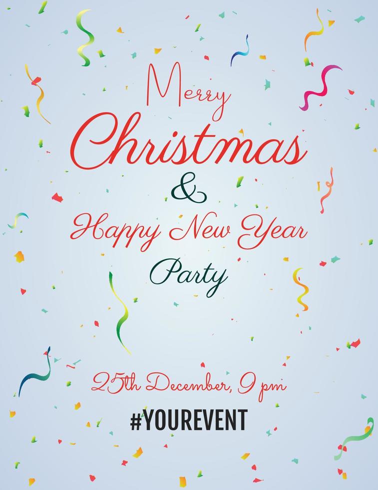 Christmas party invitation vector