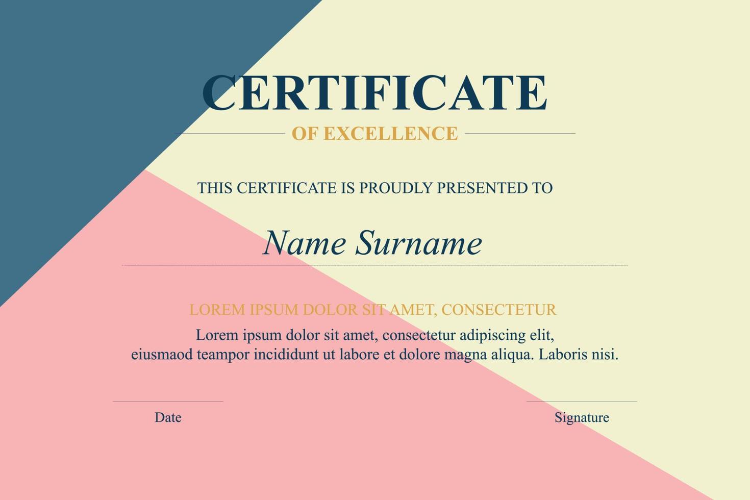 Creative Certificate of Appreciation Award Template vector