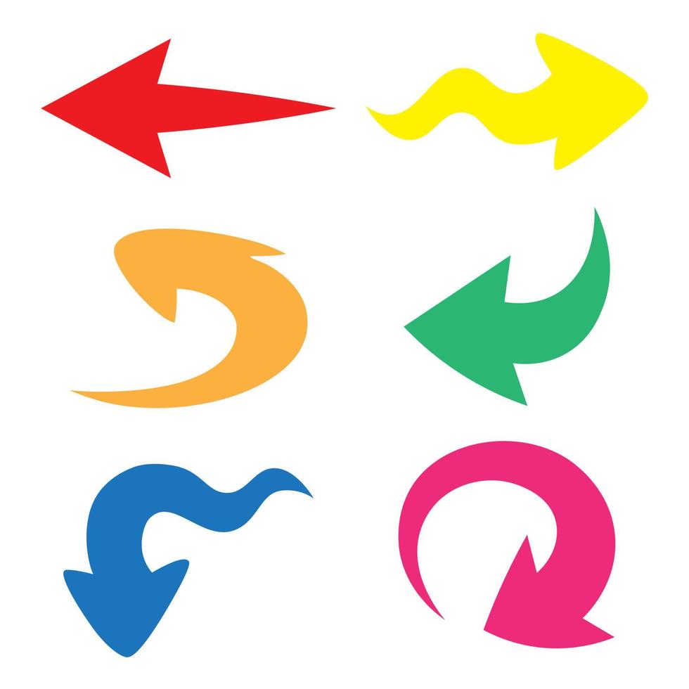 Curved arrow collection vector