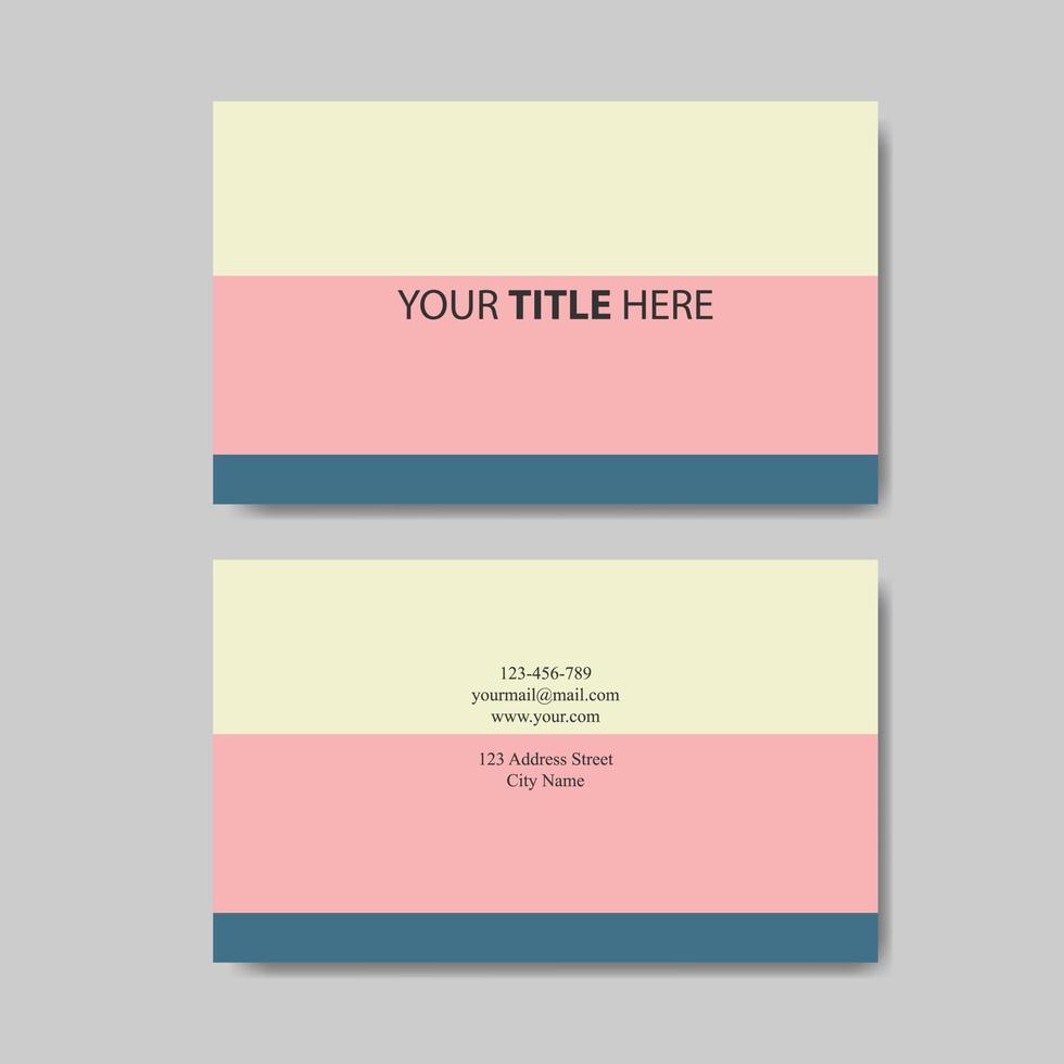 business card template with color concept modern geometric card vector