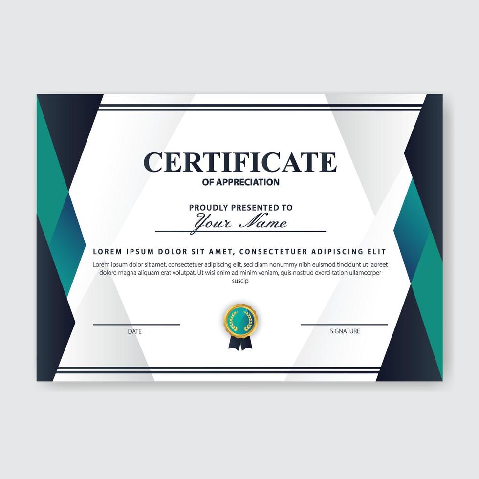 Creative Certificate of Appreciation Award Template vector