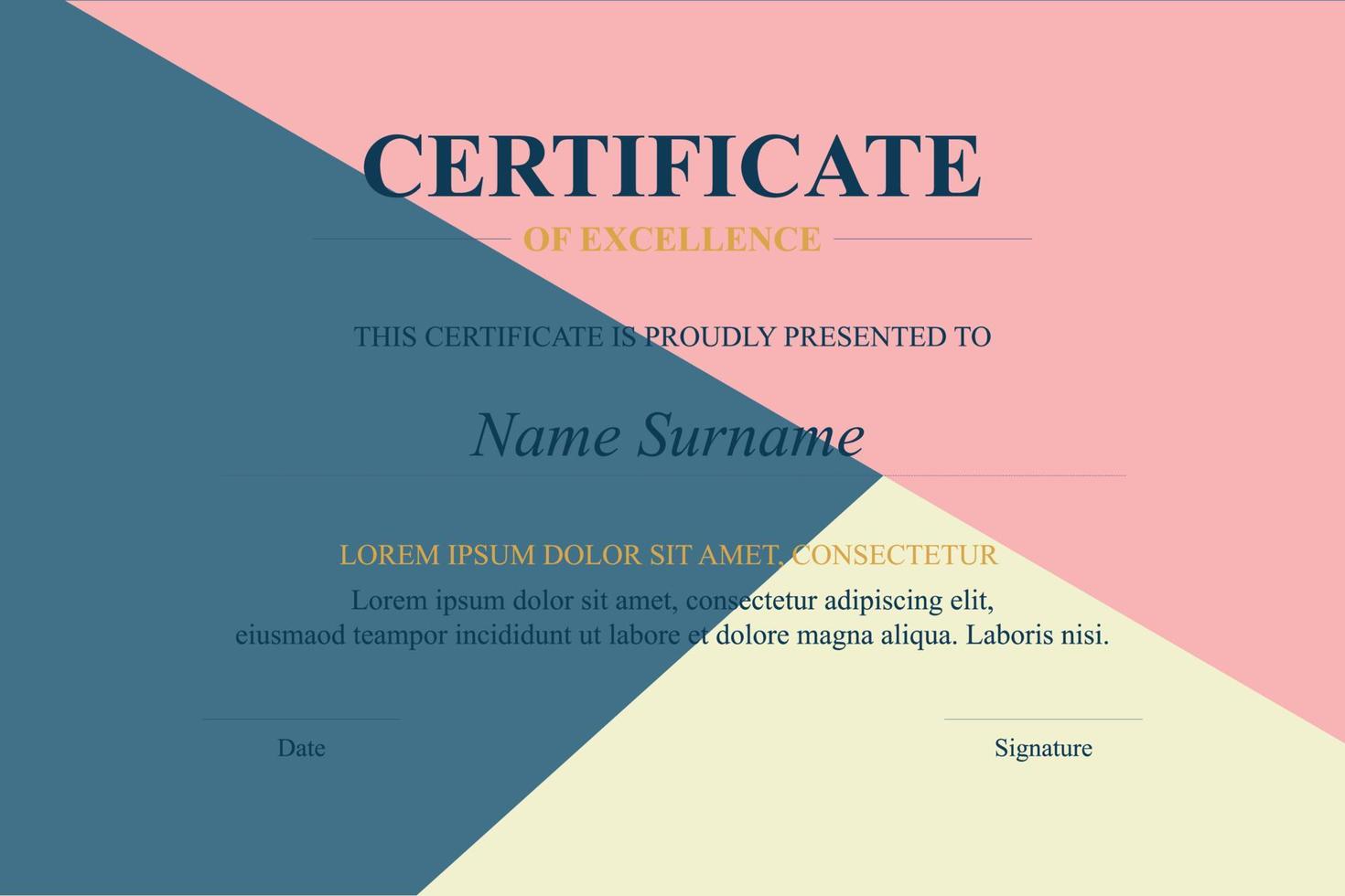 Creative Certificate of Appreciation Award Template vector