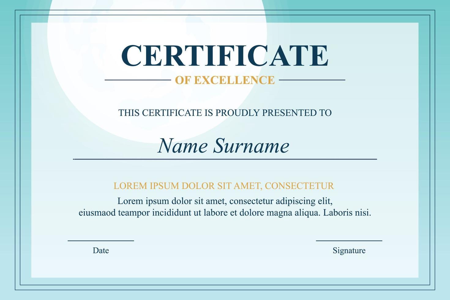 Creative Certificate of Appreciation Award Template vector