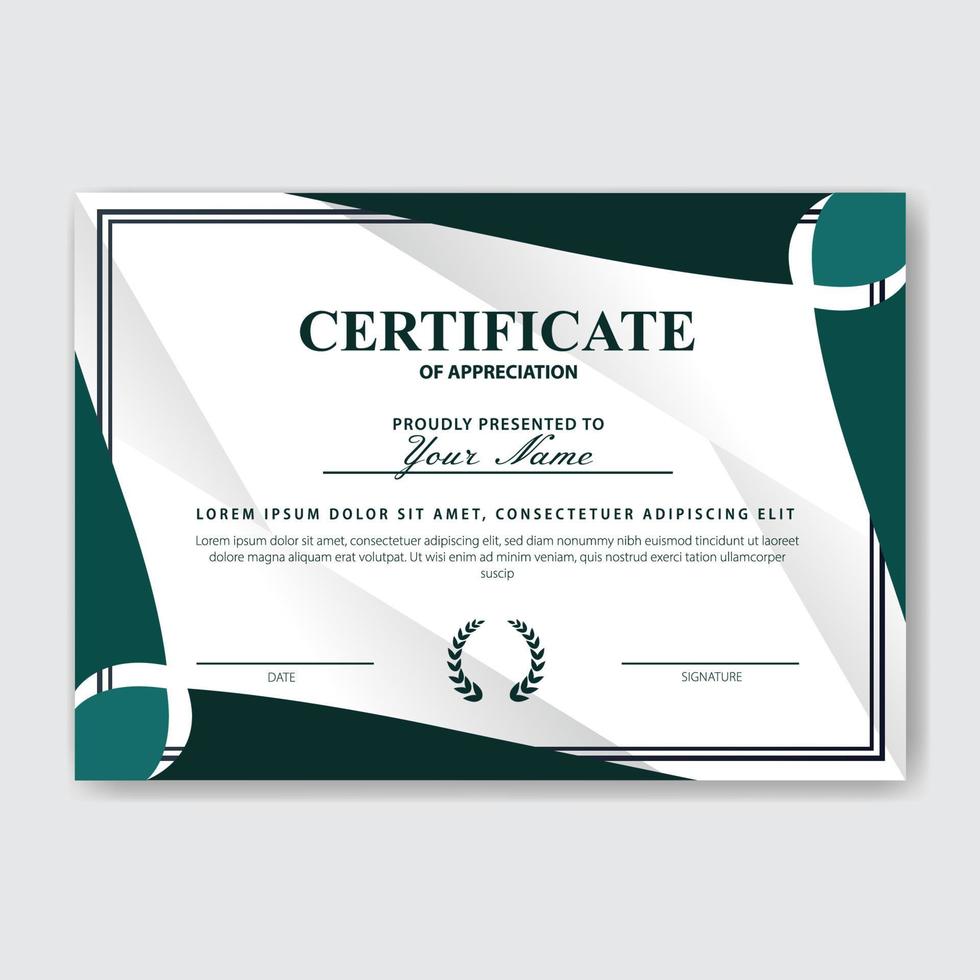 Creative Certificate of Appreciation Award Template vector