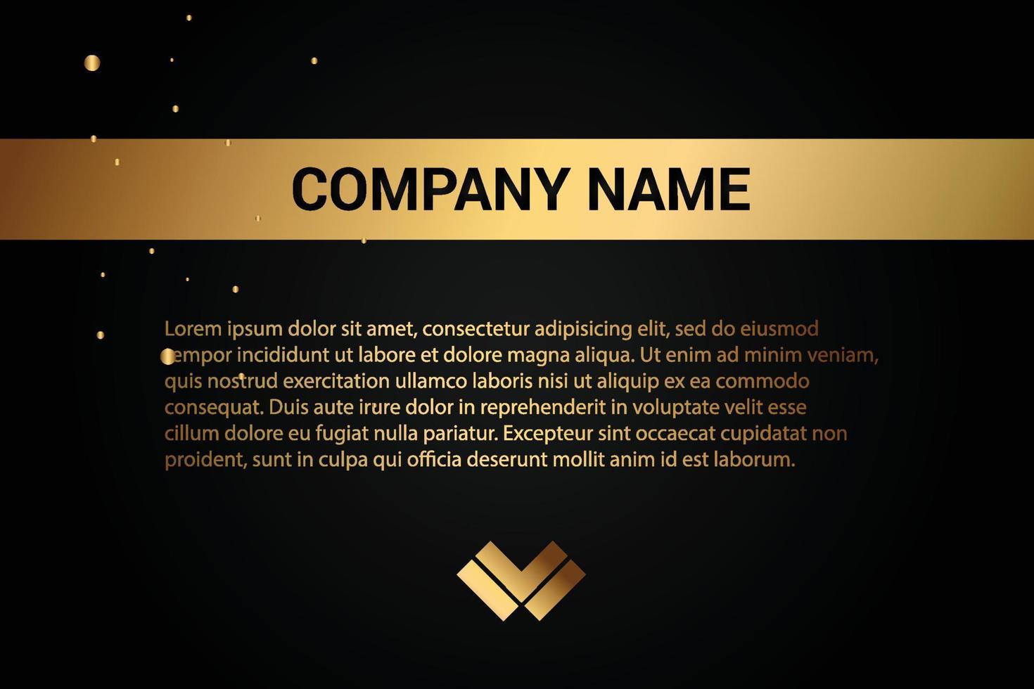 Creative black dark business card Template modern and Clean design vector