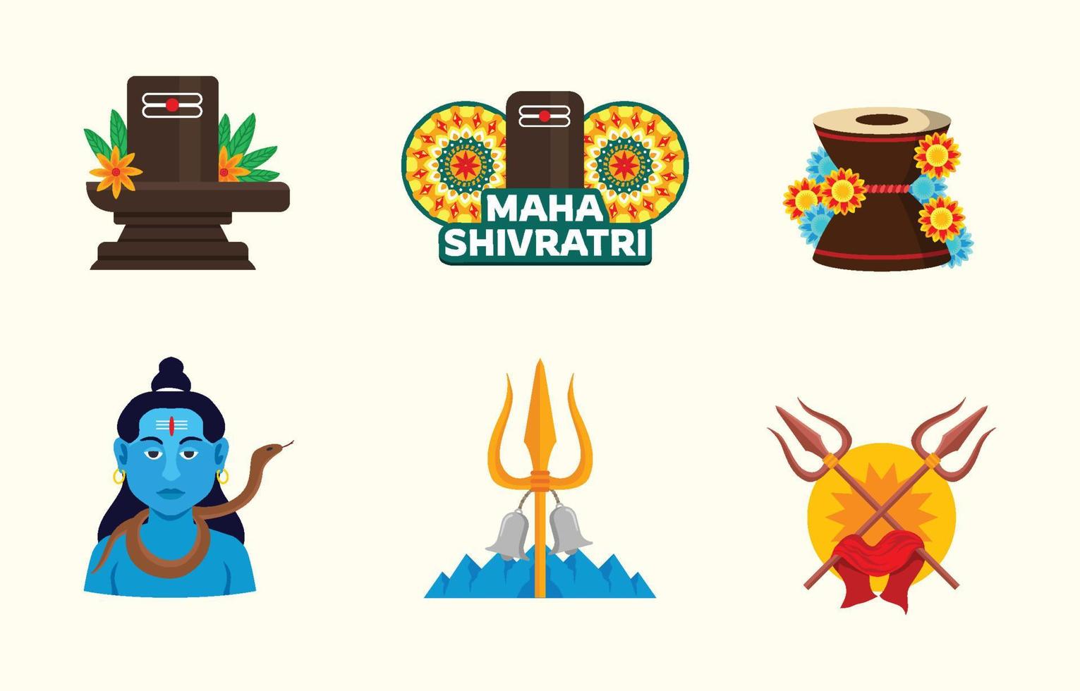 Maha Shivratri Sticker vector