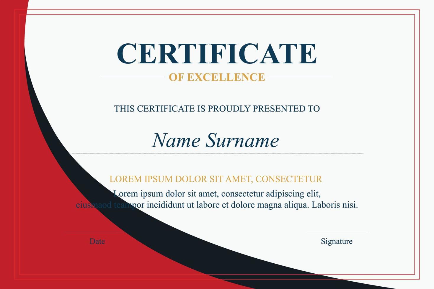 Creative Certificate of Appreciation Award Template vector